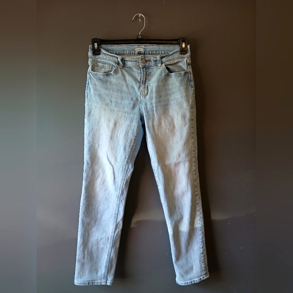 Old Navy Women's Straight Leg Jeans - Light Blue Size 4